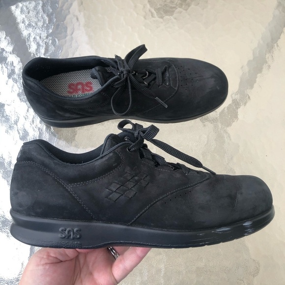 SAS Tripad Comfort Black suede Leather Lace up 8.5 - Picture 1 of 11